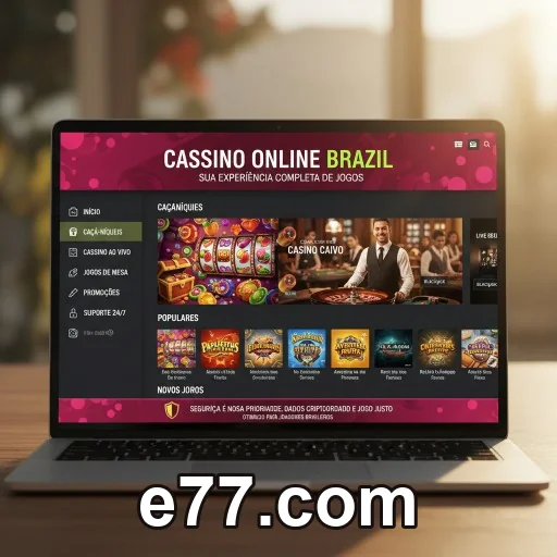 Pessoa acessando e77.com no celular