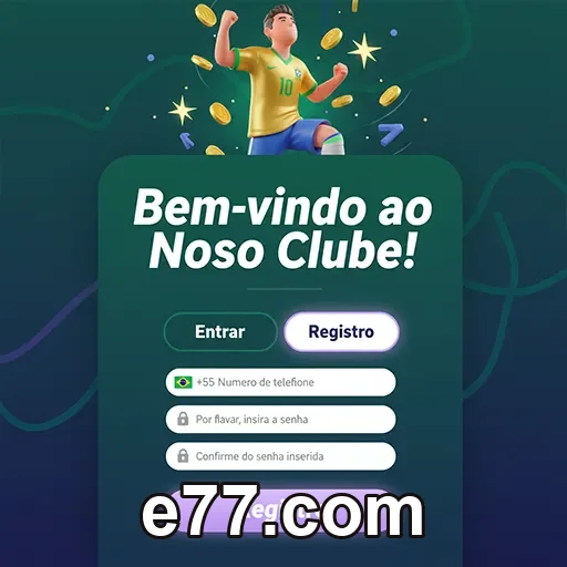 Tela do e77.com no celular com entrada segura