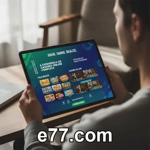 Tela da plataforma e77.com no celular com valor menor